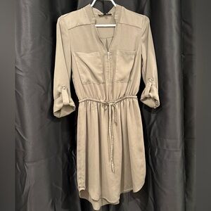 Dynamite Long Sleeve Olive Army Green Dress
